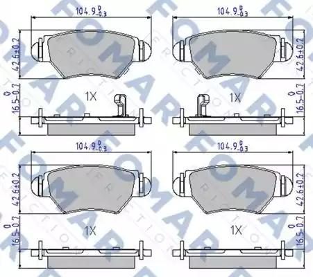Гальмівні колодки дискові FOMAR FRICTION FO668181 - zapix