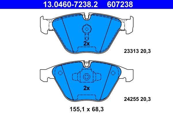 Гальмівні колодки дискові ATE 13046072382 - zapix