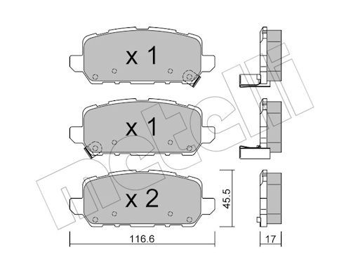 Гальмівні колодки дискові METELLI 2210840 - zapix