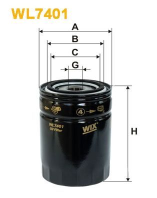 Оливний фільтр WIX FILTERS WL7401