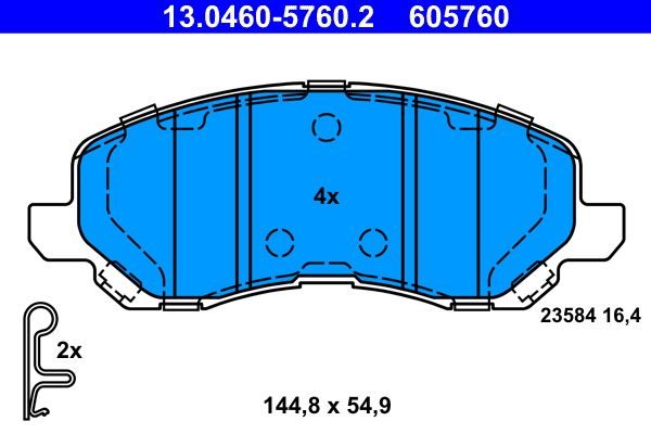 Гальмівні колодки дискові ATE 13046057602 - zapix