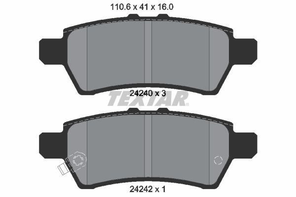 Гальмівні колодки дискові TEXTAR 2424001 - zapix