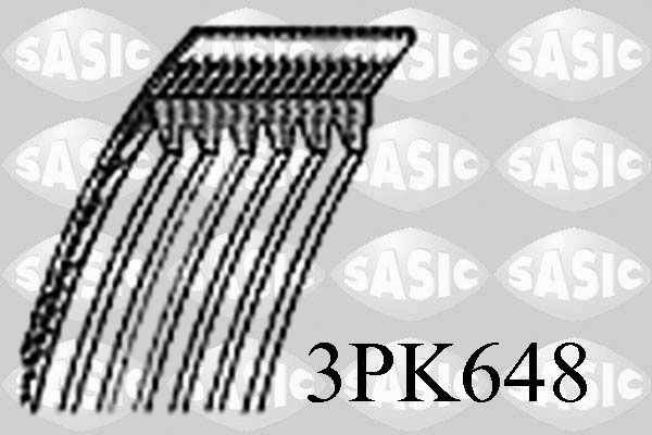 Поліклиновий ремінь SASIC 3PK648 - zapix