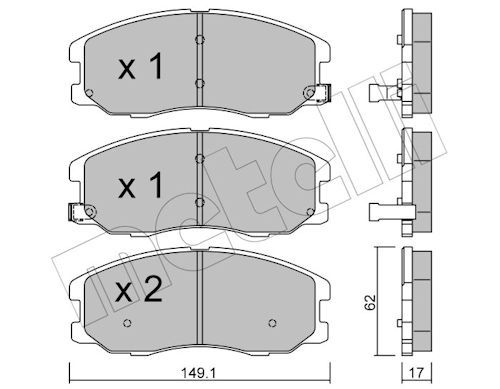 Гальмівні колодки дискові METELLI 2207780 - zapix