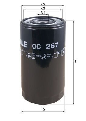 Оливний фільтр MAHLE OC267 - zapix