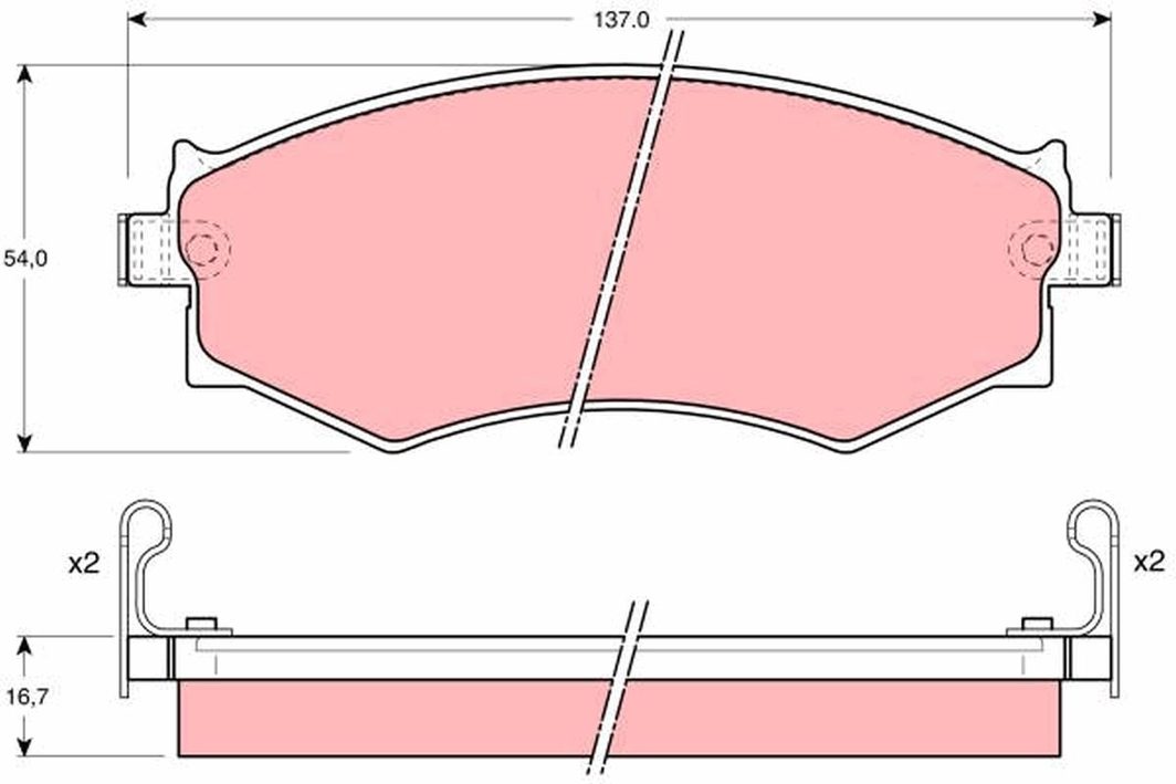 Гальмівні колодки дискові TRW GDB1008 - zapix