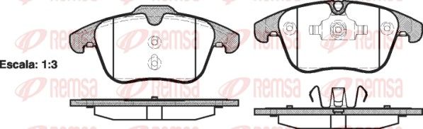 Гальмівні колодки дискові REMSA 121900 - zapix