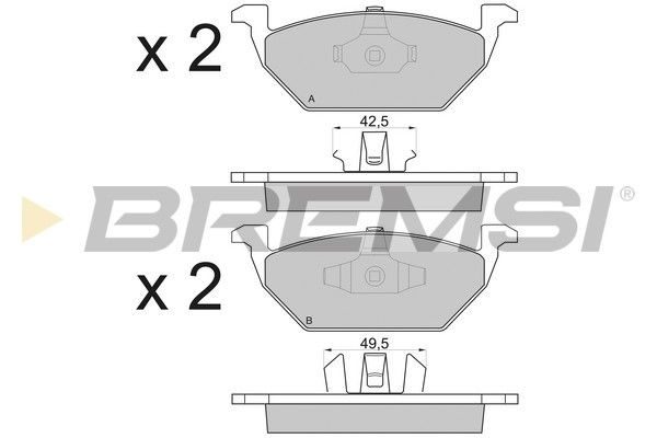 Гальмівні колодки дискові BREMSI BP2835