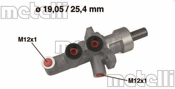 Головний гальмівний циліндр METELLI 050624 - zapix