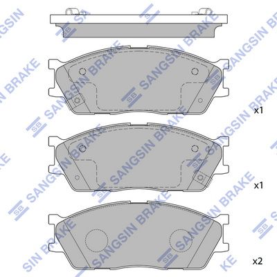 Гальмівні колодки дискові HI-Q SP1164 - zapix
