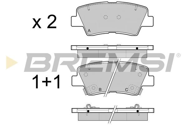 Гальмівні колодки дискові BREMSI BP3471