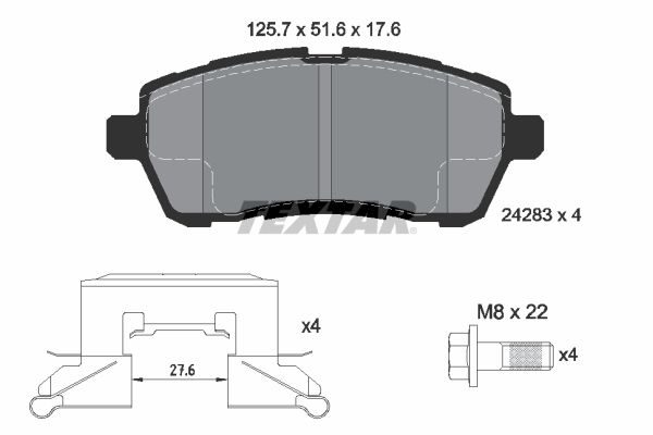 Гальмівні колодки дискові TEXTAR 2428302 - zapix