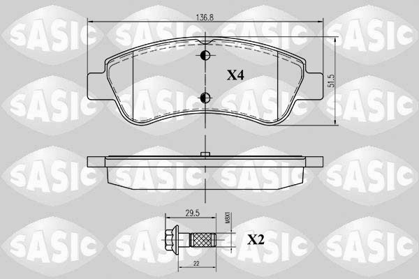 Гальмівні колодки дискові SASIC 6210012