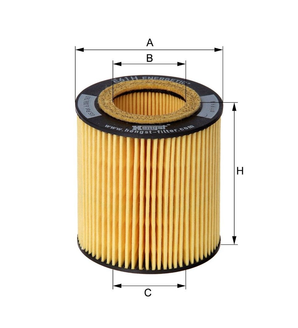 Оливний фільтр HENGST FILTER E61HD127 - zapix