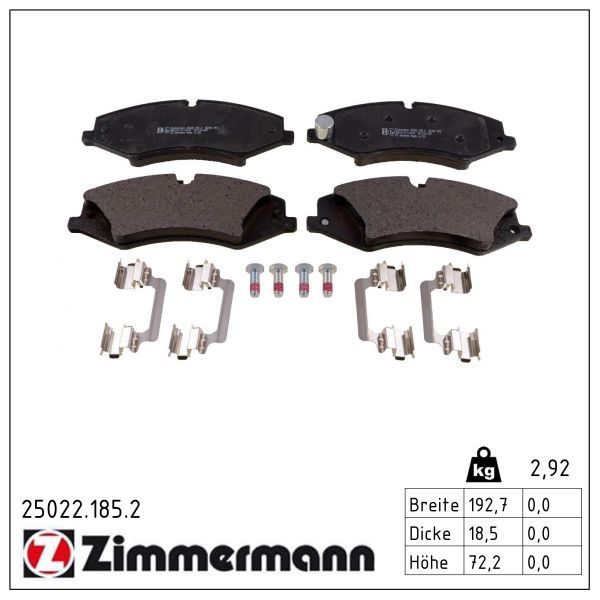 Гальмівні колодки дискові ZIMMERMANN 250221852 - zapix