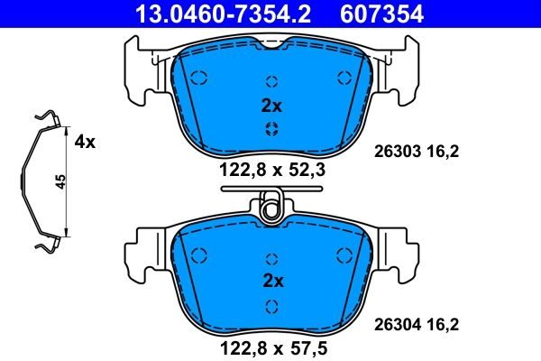 Гальмівні колодки дискові ATE 13046073542 - zapix
