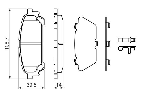 Гальмівні колодки дискові BOSCH 0986494232 - zapix