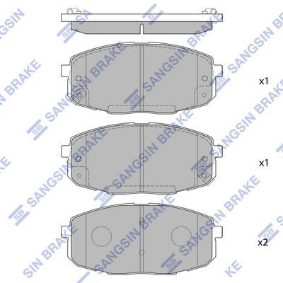 Тормозные колодки дисковые HI-Q SP1162