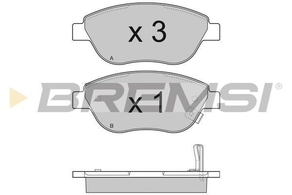 Гальмівні колодки дискові BREMSI BP3295 - zapix