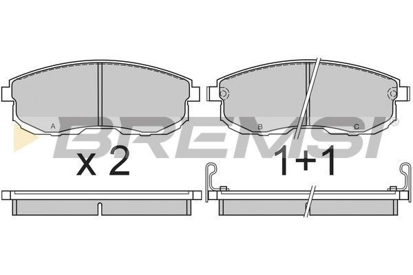 Гальмівні колодки дискові BREMSI BP2569 - zapix