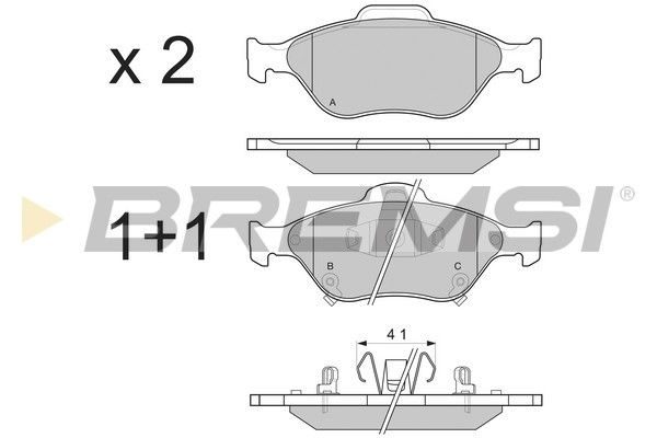 Тормозные колодки дисковые BREMSI BP3255