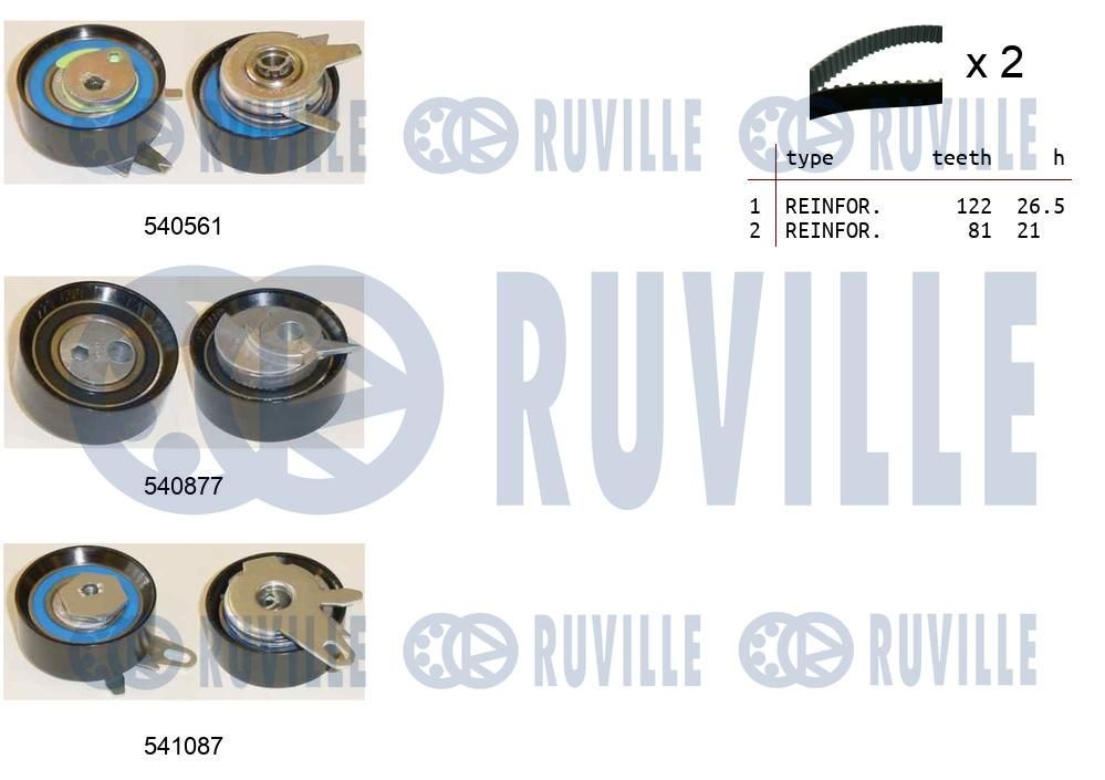 Комплект ременя ГРМ RUVILLE 550143 - zapix