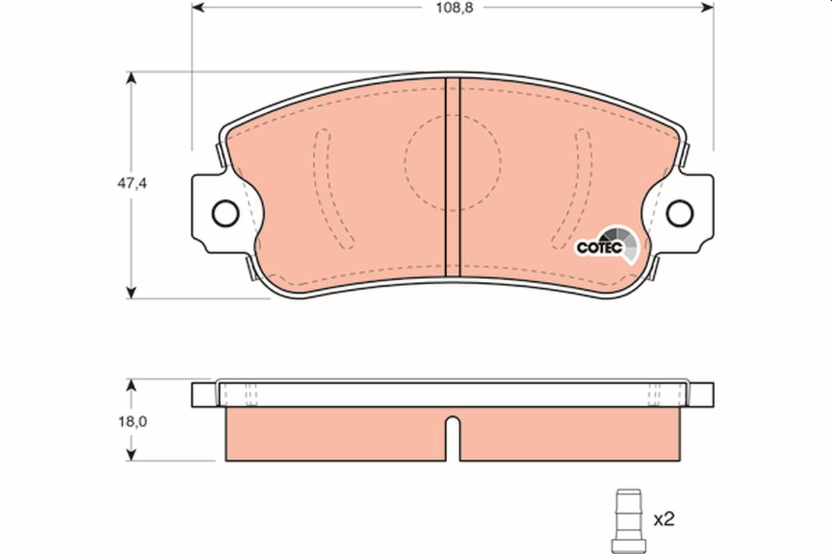 Гальмівні колодки дискові TRW GDB297 - zapix