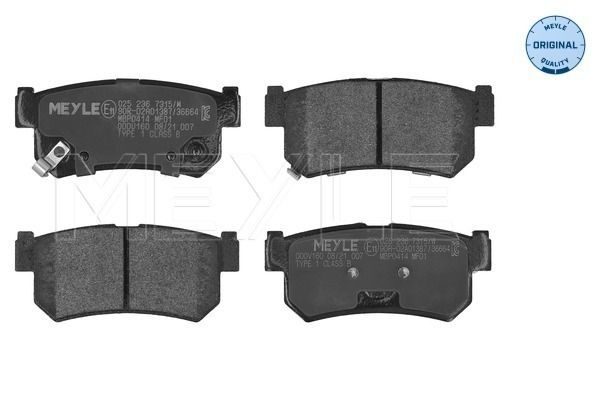 Гальмівні колодки дискові MEYLE 0252367315W - zapix