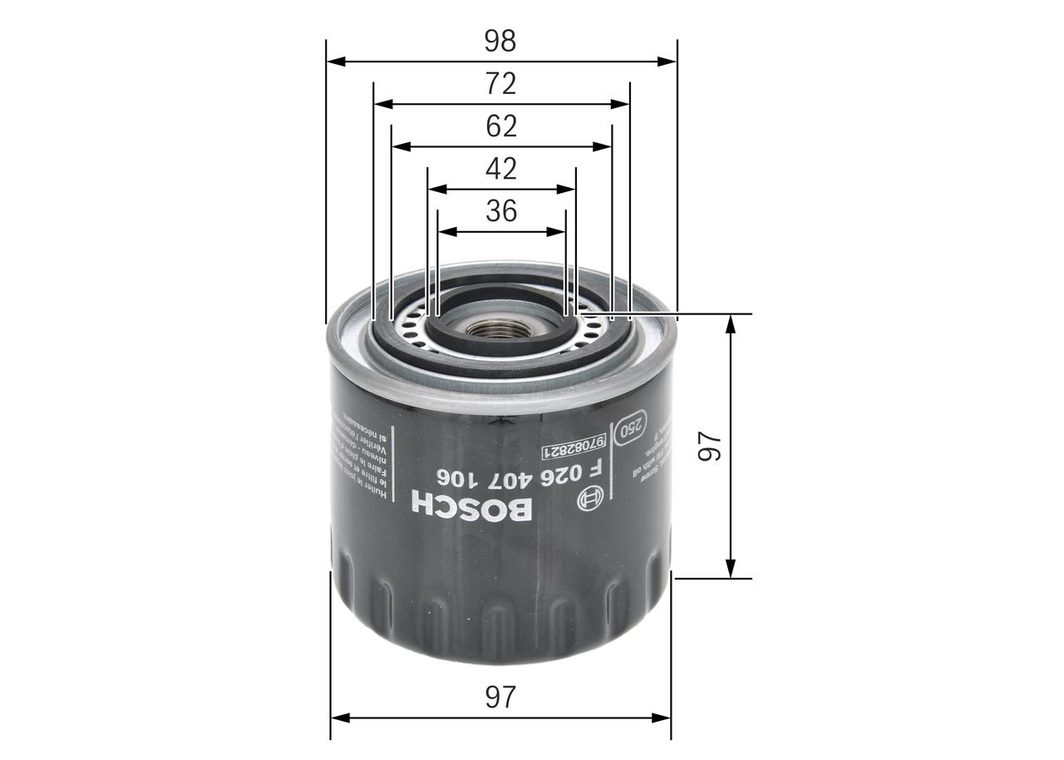 Оливний фільтр BOSCH F026407106 - zapix