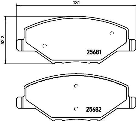 Гальмівні колодки дискові HELLA PAGID 8DB355020521 - zapix