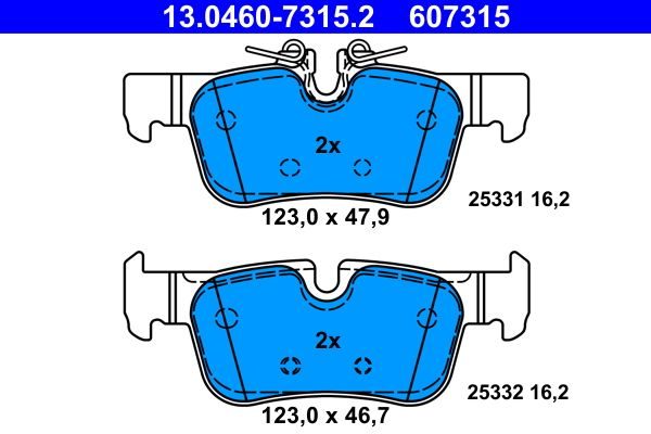 Гальмівні колодки дискові ATE 13046073152 - zapix