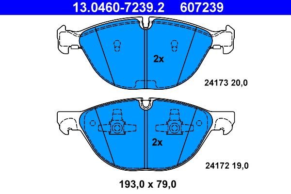 Гальмівні колодки дискові ATE 13046072392 - zapix