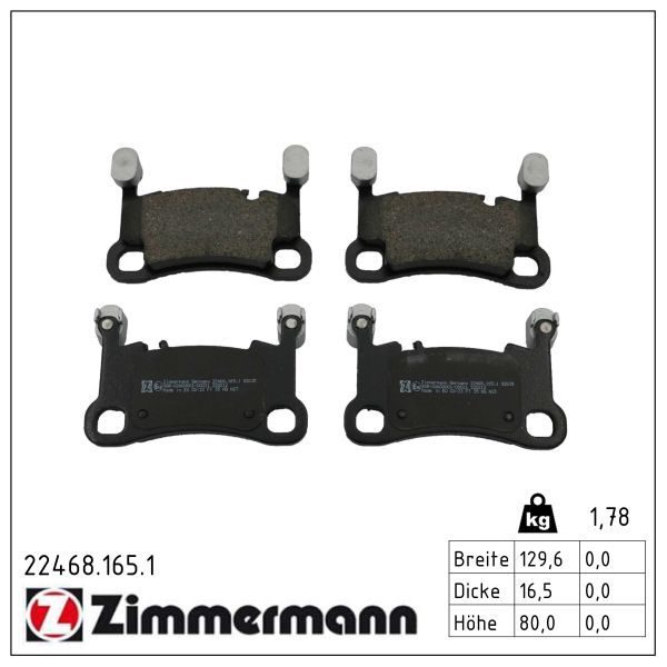 Гальмівні колодки дискові ZIMMERMANN 224681651 - zapix