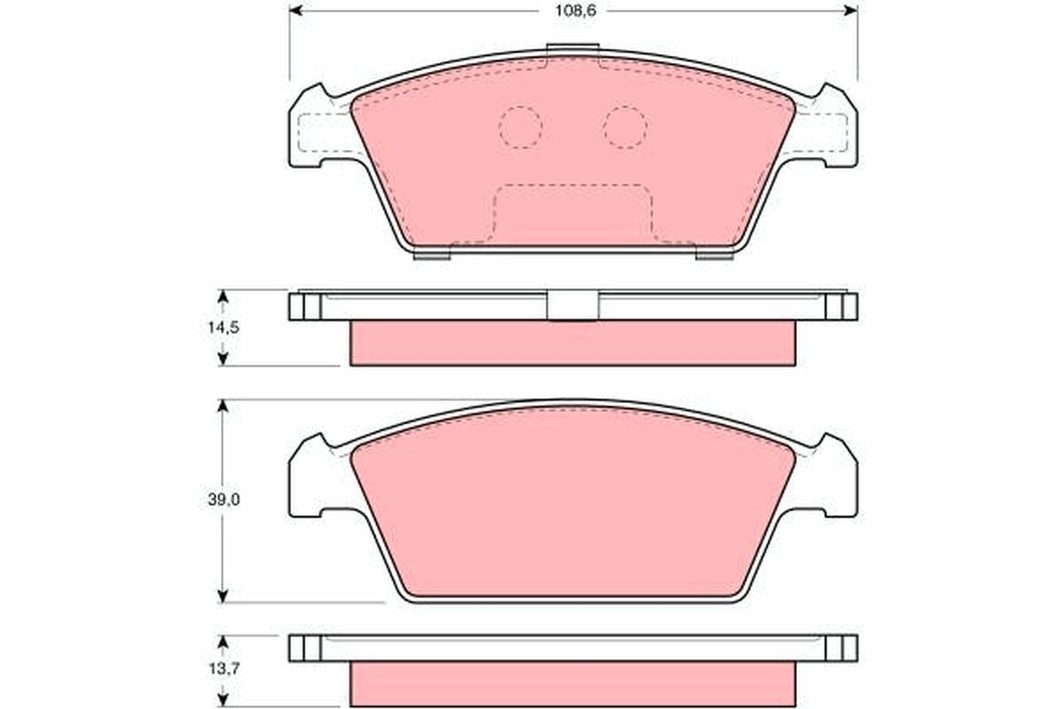 Гальмівні колодки дискові TRW GDB3108 - zapix