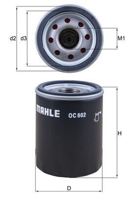 Оливний фільтр MAHLE OC602 - zapix