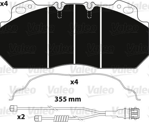 Гальмівні колодки дискові VALEO 882217 - zapix