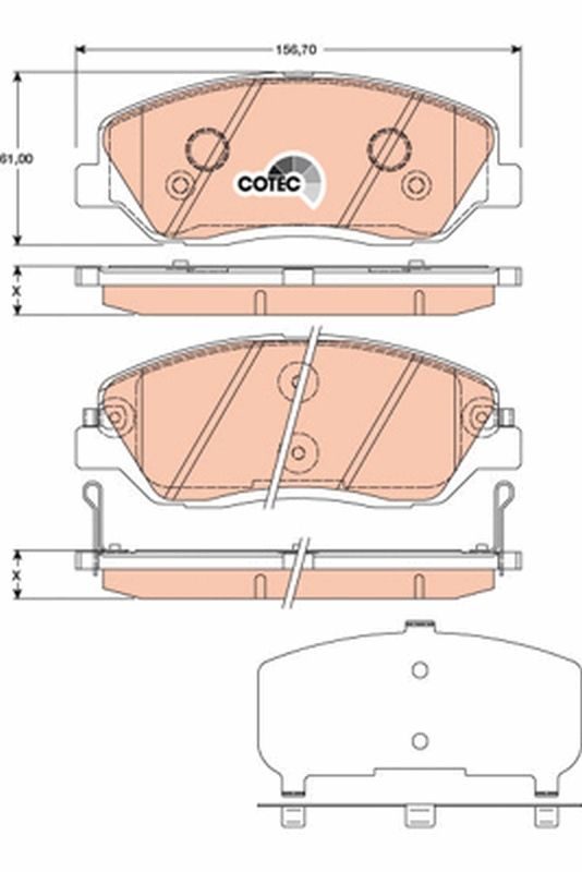 Гальмівні колодки дискові TRW GDB3418 - zapix