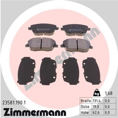 Гальмівні колодки дискові ZIMMERMANN 235811901 - zapix