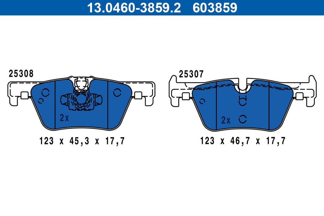 Гальмівні колодки дискові ATE 13046038592 - zapix