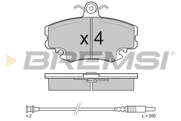 Гальмівні колодки дискові BREMSI BP2590 - zapix