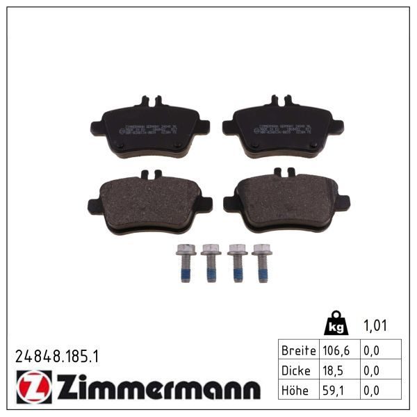 Гальмівні колодки дискові ZIMMERMANN 248481851 - zapix