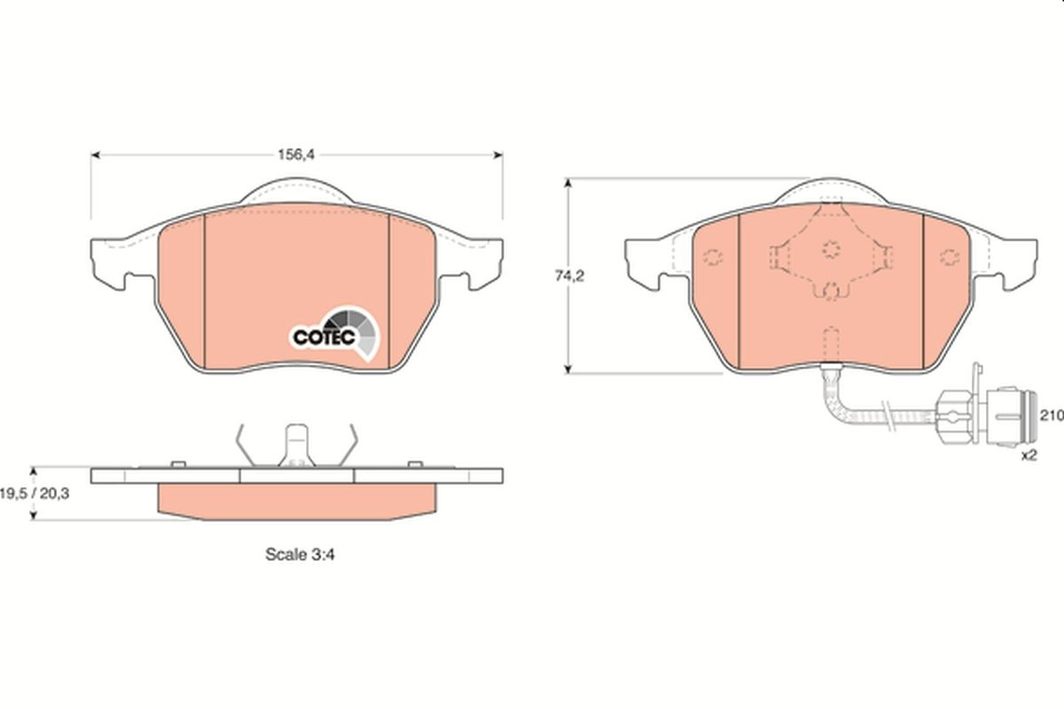 Тормозные колодки дисковые TRW GDB1049