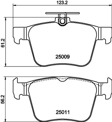 Гальмівні колодки дискові HELLA 8DB355020261 - zapix