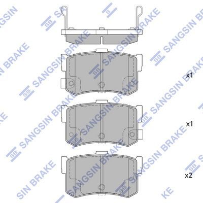 Гальмівні колодки дискові HI-Q SP1074 - zapix