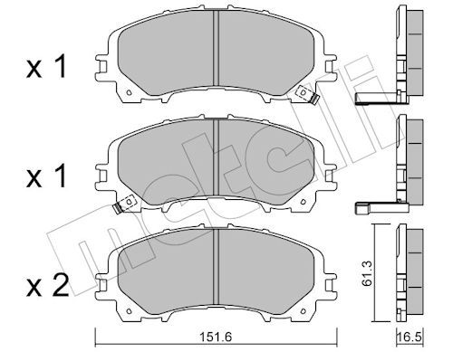 Гальмівні колодки дискові METELLI 2210820 - zapix