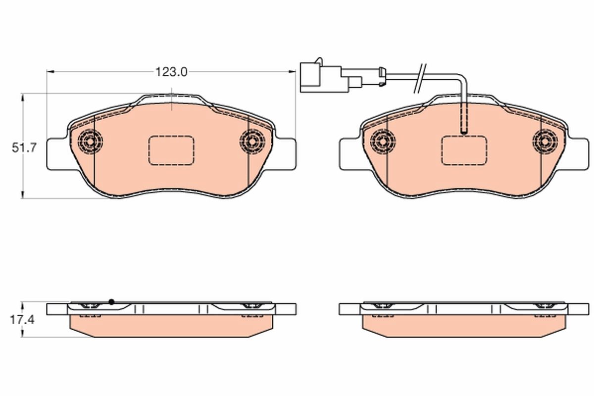 Гальмівні колодки дискові TRW GDB2039 - zapix