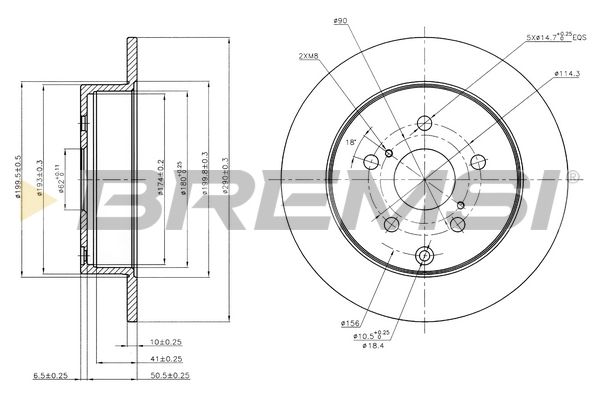 Гальмівний диск BREMSI CD7409S - zapix
