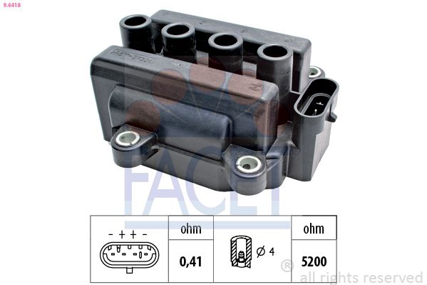 Котушка запалювання FACET 96418 - zapix