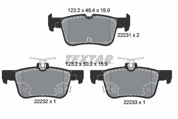 Гальмівні колодки дискові TEXTAR 2223101 - zapix