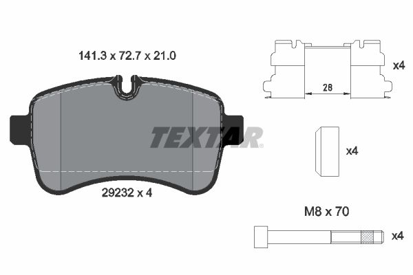 Гальмівні колодки дискові TEXTAR 2923201 - zapix